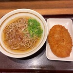 粋麺あみ乃や - わらじコロッケそば(580)