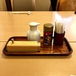 うなぎ 久保田 - 山椒、七味、醤油