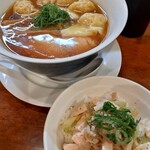 麺や 維新 - わんたん麺に鶏塩飯