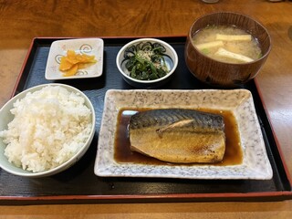 活魚料理いしかわ - さばの煮付け定食　800円