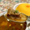 Namasute - とろみのないスープカレーに柔らかなマトン。
                これをライスによく混ぜまぜして頂く♪