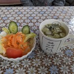 Ashibi - セットのサラダ＆スープ♪