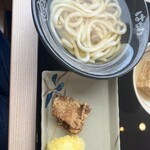 はなまるうどん - かけ小（ネギ抜き）&唐揚げ&たまご天、おでん