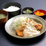 Fried cod and chicken tartare set