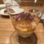 やまぐち - うに、ホワイトアスパラガス、貝柱