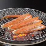 Charcoal grilled snow crab