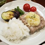 キッチン ブルー グローブ - ご飯を乗せます
