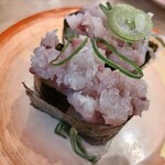 回転寿司 余市番屋 - 寒ブリのたたき