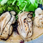 麺屋　たか - 大ぶりなプリップリの炙り牡蠣が超絶美味しい♪