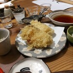 酒呑蕎食〆タグル - かきの天ぷら