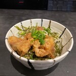 Noukou Torisoba Haruichi - Bセット（鶏天丼）。