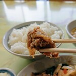 よしの食堂 - 牛肉のスタミナ炒め 税別750円