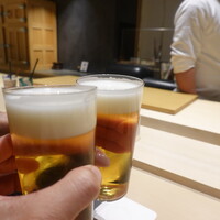 すし昇 - 生ビールでかんぱ～い♪