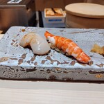 銀座のみこ寿司 - 帆立、海老