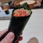 銀座のみこ寿司 - とろ手巻き