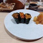 銀座のみこ寿司 - うに3貫