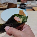 銀座のみこ寿司 - とろ手巻き