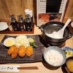 とんかつ神楽坂さくら - 牡蠣フライ定食