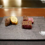 銀座 鉄板焼き Sublime - A5黒毛和牛サーロインの鉄板焼き