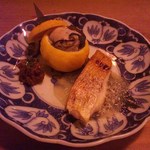 酒陶　築地 - れんこ鯛の炭火焼　蕪のチーズソース　柚子釜蒸し　舞茸味噌　調理人のセンスを感じさせる一品です