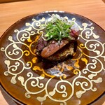 日本料理 晴山 - ⑤鴨つくねの真鴨乗せ