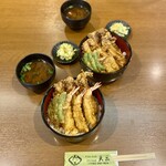 食通処 てんぷら 天晶 - えびあなご天丼（1,700円）/ あなご天丼（1,700円）