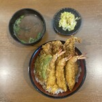 食通処 てんぷら 天晶 - えびあなご天丼（1,700円）