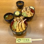 食通処 てんぷら 天晶 - えびあなご天丼（1,700円）/ あなご天丼（1,700円）