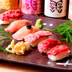 Assorted meat Sushi 5 pieces