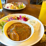chicken curry plate