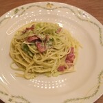 代官町バール - パストラミとブロッコリーのクリームスパゲッティ