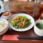 Green pepper meat soup (stir-fried beef and green pepper) set meal