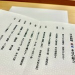 炎水 - 甲辰睦月の献立です