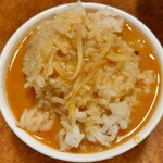 Toukyou Ogiku Bo Ramen Ebisu Ya - ライスにスープを投入して雑炊風に