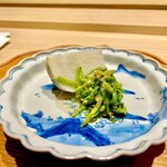 炎水 - 3時間蒸しで旨味たっぷりの海老芋　芹の胡麻和えも美味しい♫