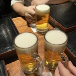 九州うまいもんと焼酎 芋蔵 - 飲み放題にビールもありますがこの日は乾杯の1杯のみ
