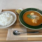 Kuji Kari - チキンベジタブルカレー(ご飯中盛り1050円)+ポテトマサラ(100円)
