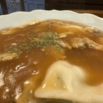 Boiled Gyoza / Dumpling with sauce