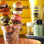 SHIMAUMA BURGER 宇治 - スライダーバーガー_4つの味が楽しめる