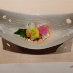 博多 鮨 まつもと - アオリイカ紫雲丹