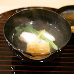 Sasada - 「椀物」メヌケ（赤魚鯛）、栃尾油揚げ