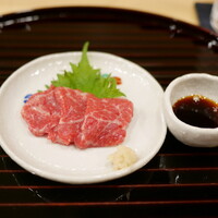 新ばし 笹田 - 「造り」イワシクジラの尾の身の刺身