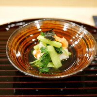 新ばし 笹田 - 「酢物」車海老、平貝、赤貝、花山葵、酢