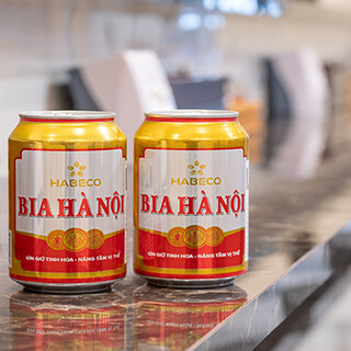 Take a breather with authentic drinks such as Hanoi beer and Vietnamese beer ◎