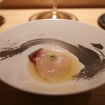 鮨 由う - 平目と縞鯵