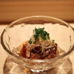 鮨 由う - マグロのトロの漬け焼き