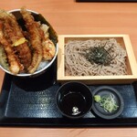 Tendon Hamada - 海老づくし天丼（1,500円＋小蕎麦セット300円）