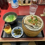Wantambou - 香港風鶏飯、エビ雲呑スープ、マンゴープリン