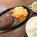 Gyarari Resutoran Hambagu Koubou Koga - ハンバーグステーキセット　ジャポネ　　　　　　　　　+サラダ（写真なし） ¥1180（日祝日）