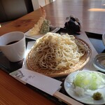 Soba Kokyuu - 大盛九一蕎麦と海老天セット　1,500円
